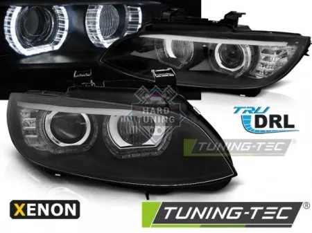 Передние фары BMW E92/E93 (2006-2010) XENON HEADLIGHTS ANGEL EYES LED AFS fits черные