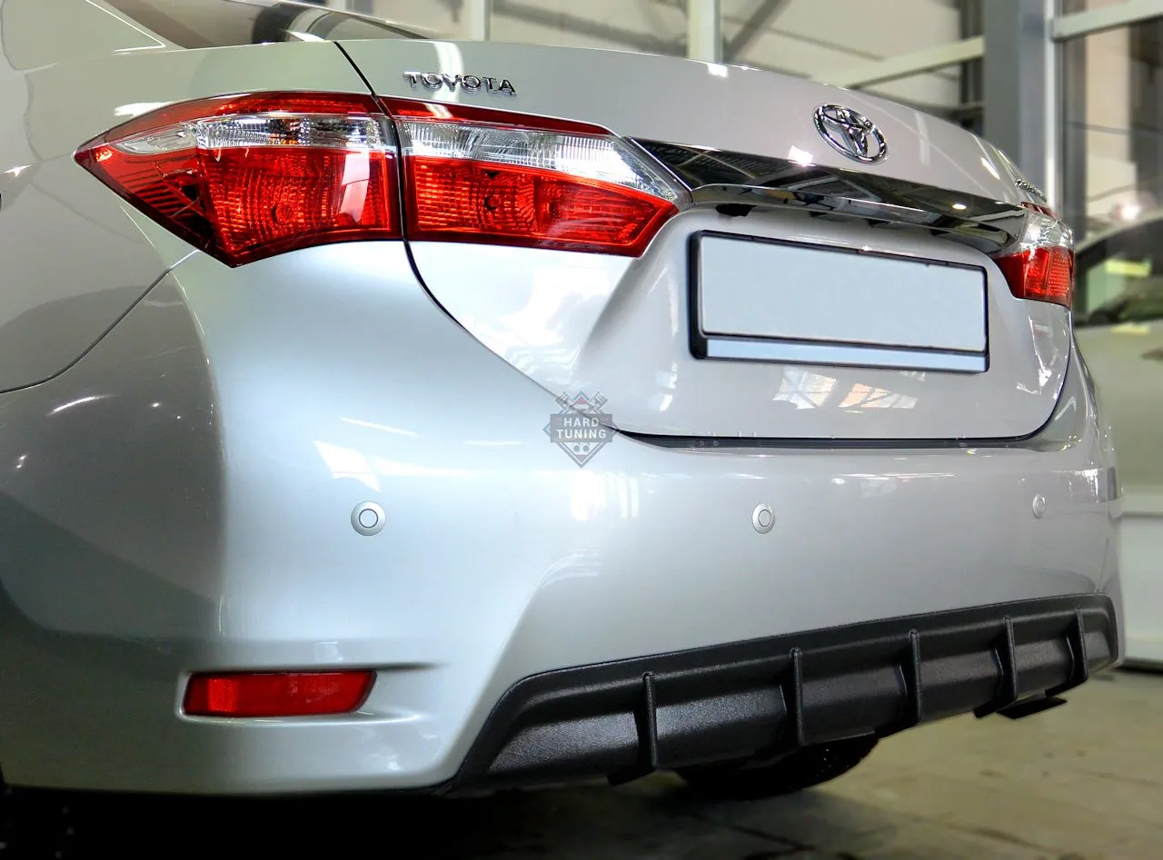 Диффузор заднего бампера (под покраску) Toyota Corolla E160 / E180 (2012-2016)