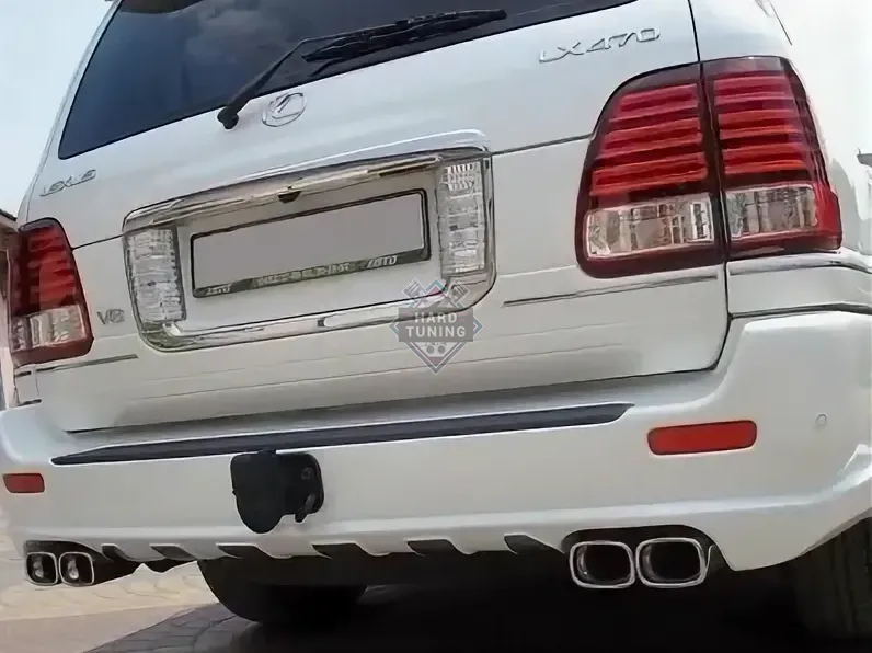 Накладка на задний бампер RED ALETTI Toyota Land Cruiser 100 / Lexus LX 470