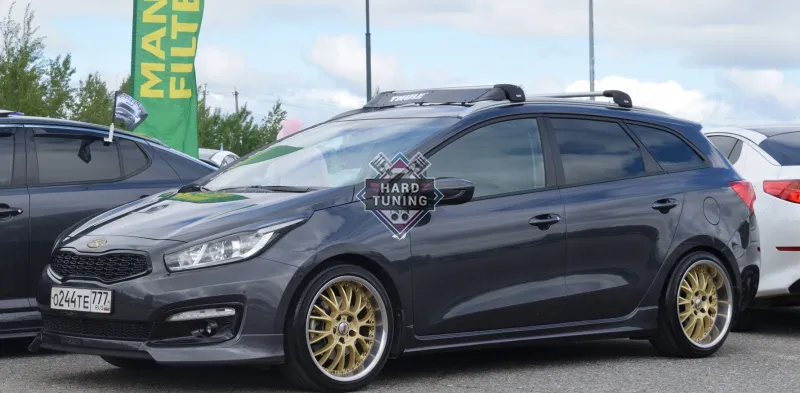 Накладки на пороги до брызговиков KIA CEED 2 JD HB, SW 2012-2018