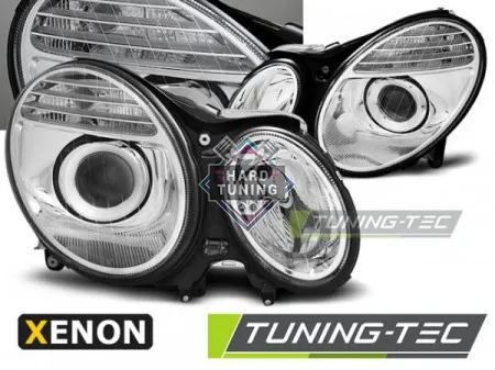 Передние фары Mercedes W211 (2002-2006) Xenon хром