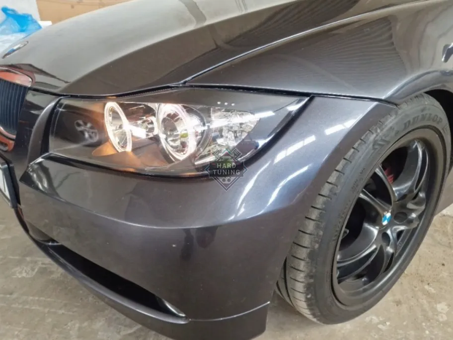 Передние фары BMW E90/E91 (2005-2008) HEADLIGHTS ANGEL EYES LED INDICATOR fits черные
