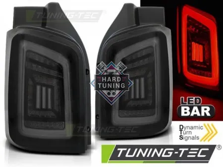 Задние фары VW T5 (2003-2009) / 2010-2015 LED BAR TAIL LIGHTS WHITE fits черные тонированные