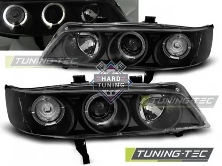 Передние фары HONDA ACCORD 5 (1994-1997) ANGEL EYES черные (США)