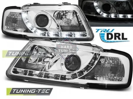Передние фары AUDI A3 8L 1996-2000 HEADLIGHTS TRUE DRL fits хром