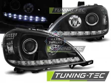 Передние фары Mercedes W163 ML M-Class (2001-2005) Daylight черные