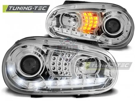 Передние фары Volkswagen Golf 4 (1997-2003) Daylight хром