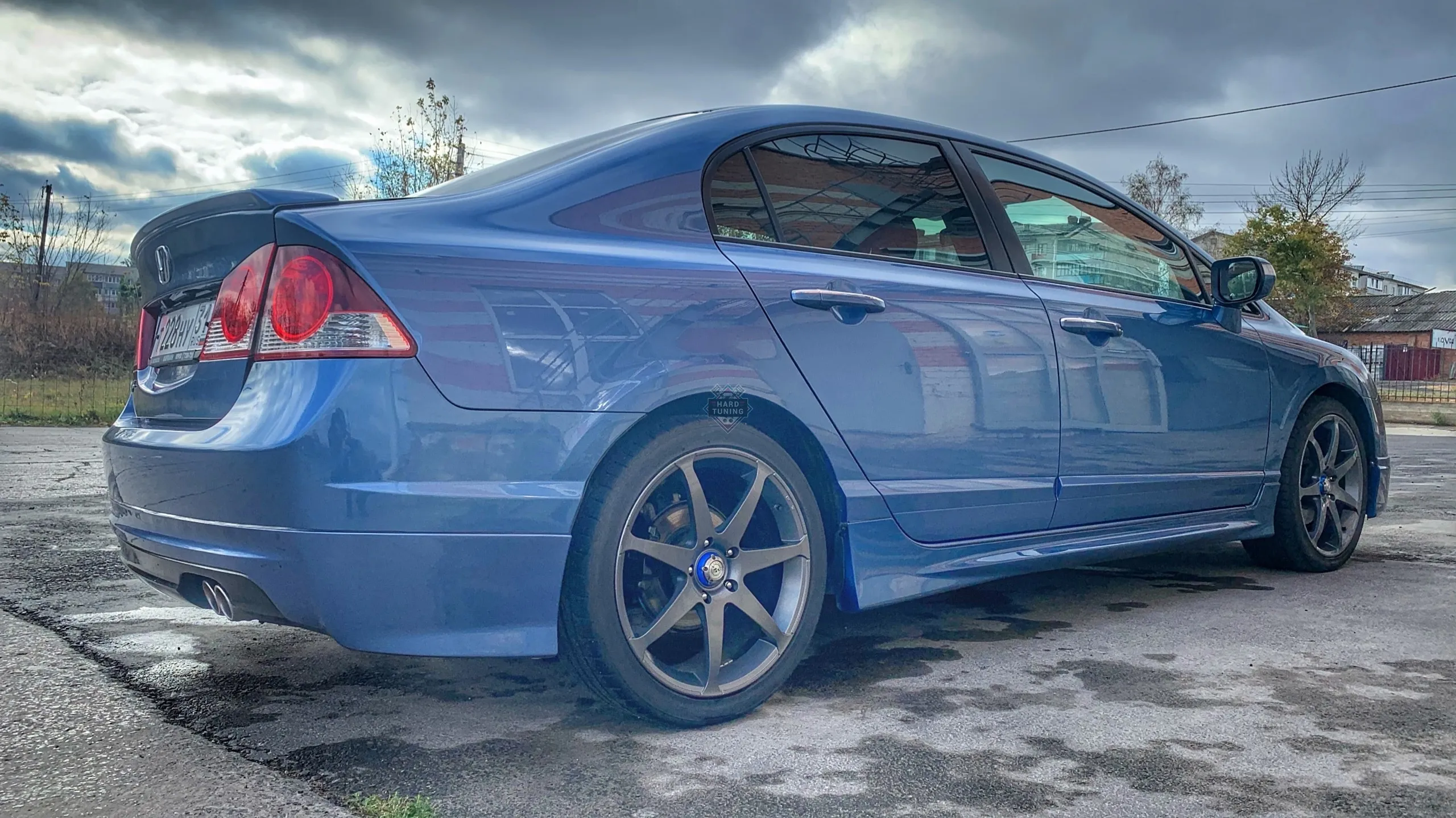 Накладки на пороги MUGEN Honda Civic 8 4D ABS пластик