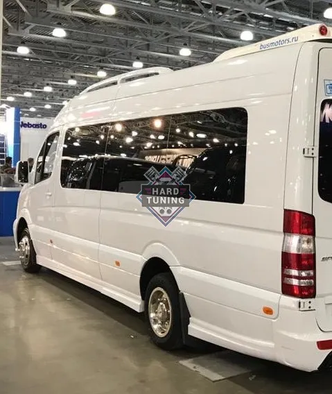 Накладки на пороги AMG HT Mercedes Sprinter W906 2006-2018 / VW Crafter 1 2011-2016 (276см, 42см)