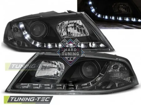 Передние фары Skoda Octavia A5 (2004-2008) Xenon Daylight черные