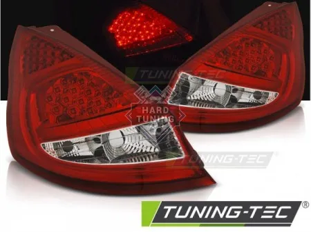 Задние фонари Ford Fiesta MK6 (2008-2012) Hatchback LED красно-белые