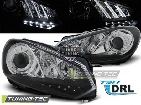 Передние фары Volkswagen Golf 6 (2008-2012) True DRL черные