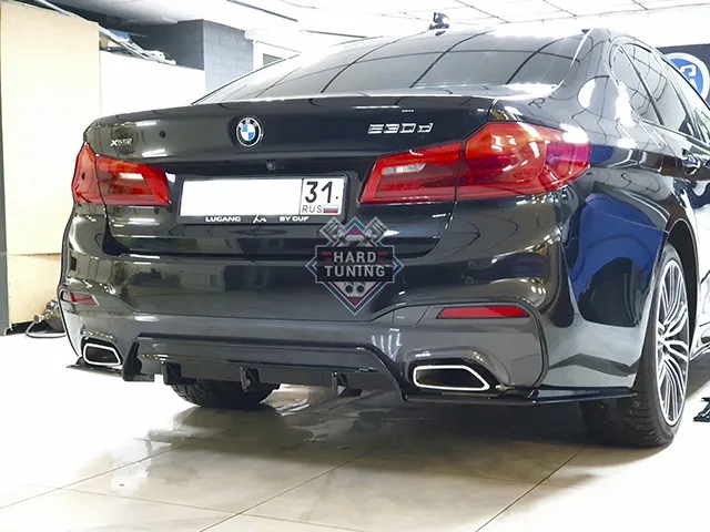 Диффузор с элеронами заднего бампера Parsan BMW G30 M-SPORT