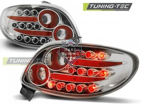 Задние фонари Peugeot 206 (1998-2012) LED хром