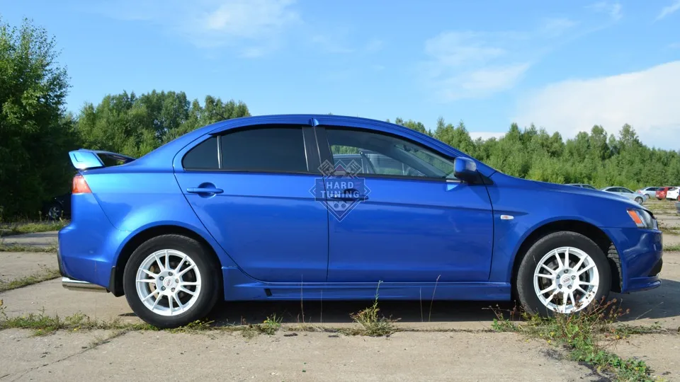 Накладки на пороги FQ-400 (RPM) Mitsubishi Lancer 10 (2007-2016) ABS пластик