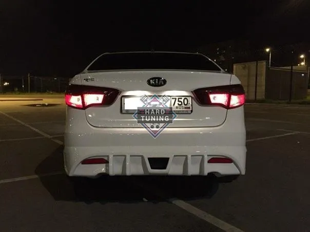 Накладка на задний бампер Kia Rio 3 Дорестайлинг