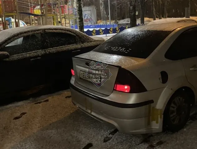 Накладка на задний бампер Ford Focus 2 Дорестайлинг Седан