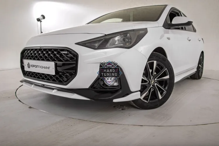 Передний бампер ROMB Hyundai Solaris 2 (2020-2022) рест под линзы / под рефлектор