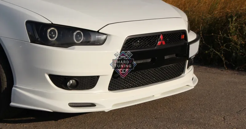 Центральный сплиттер передней накладки ZODIAK Mitsubishi Lancer 10 (2007-2016) ABS пластик