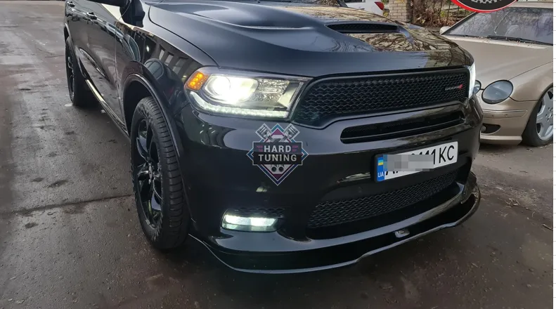 Сплиттер переднего бампера V2 Dodge Durango 3 WD 2 рестайл (2020-2023)