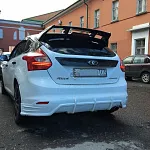 Накладка на задний бампер Ford Focus 3 хетчбек дорестайлинг