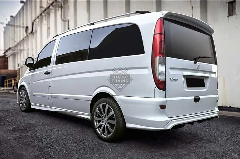 Накладки на пороги HT Mercedes Vito/Viano (W639) (241см / 264см)