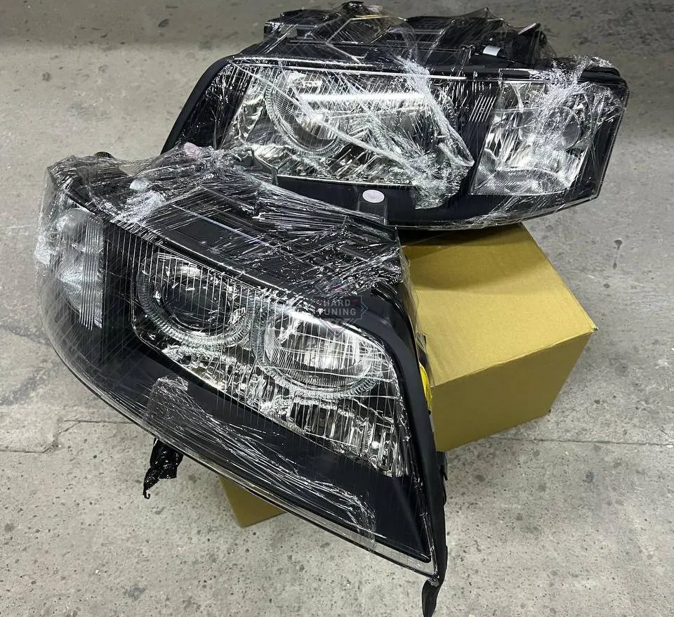 Передние фары AUDI A6 С5 1997-2001 HEADLIGHTS ANGEL EYES fits черные