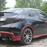 Накладка на задний бампер MUGEN Honda Civic 8 5D