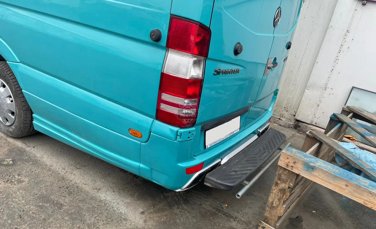 Накладки на пороги AMG HT Mercedes Sprinter W906 2006-2018 / VW Crafter 1 2011-2016 (276см, 42см)