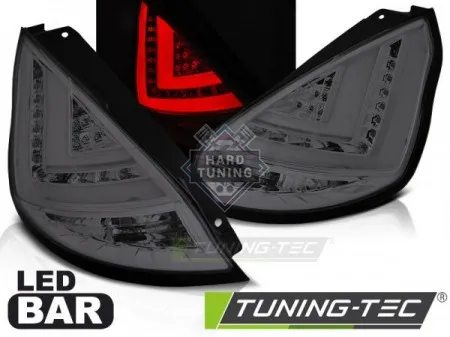 Задние фонари Ford Fiesta MK6 (2012-2016) Hatchback LED BAR тонированные