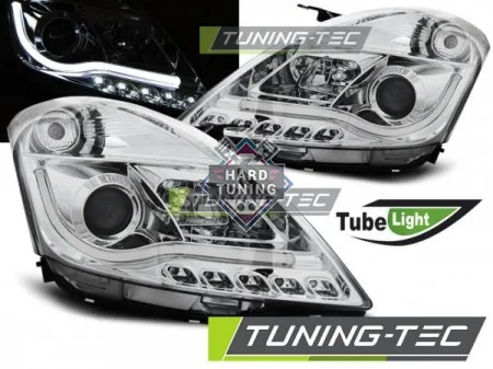 Передние фары Suzuki Swift (2010-2016) Tube Light хром