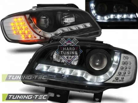 Передние фары Seat Ibiza / Cordoba (1999-2002) Daylight черные
