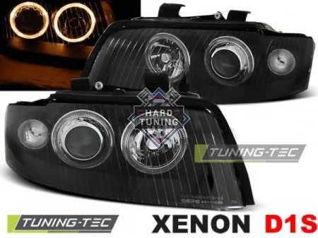 Передние фары AUDI A4 B6 2000-2004 XENON HEADLIGHTS ANGEL EYES fits черные