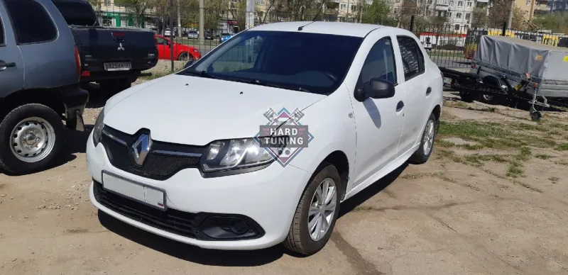 Накладки на пороги для Renault Logan 2 ABS