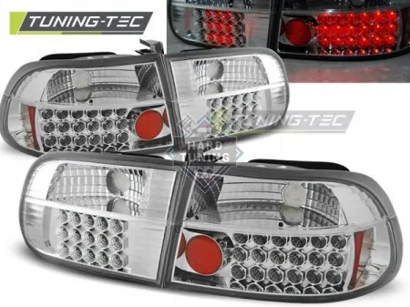 Задние фонари Honda Civic (1991-1995) 3D LED хром