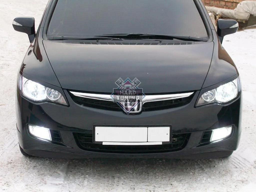 Накладки на фары узкие Honda Civic 8 4D 2006-2011