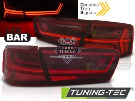 Задние фары AUDI A6 C7 (2011-2014) LIMOUSINE LED BAR TAIL LIGHTS SEQ fits красно-тонированные