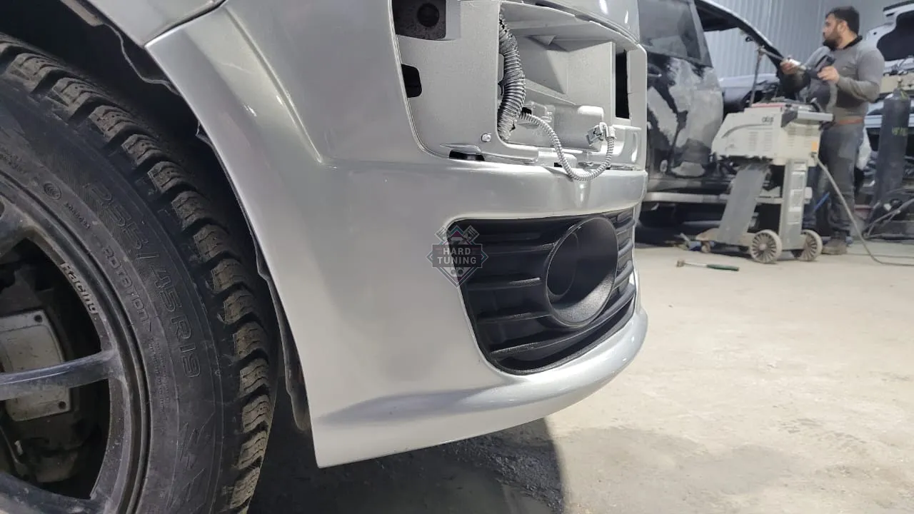 Накладка на передний бампер Rieger Volkswagen T5 рестайлинг