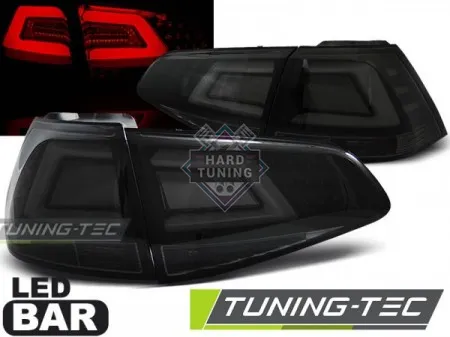 Задние фонари VW GOLF 7 (2012-2017) LED BAR TAIL LIGHTS fits тонированные черные