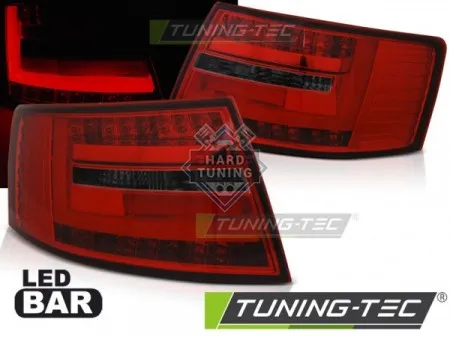 Задние фары AUDI A6 C6 (2005-2008) SEDAN 7-PIN LED BAR TAIL LIGHTS fits красно-тонированные