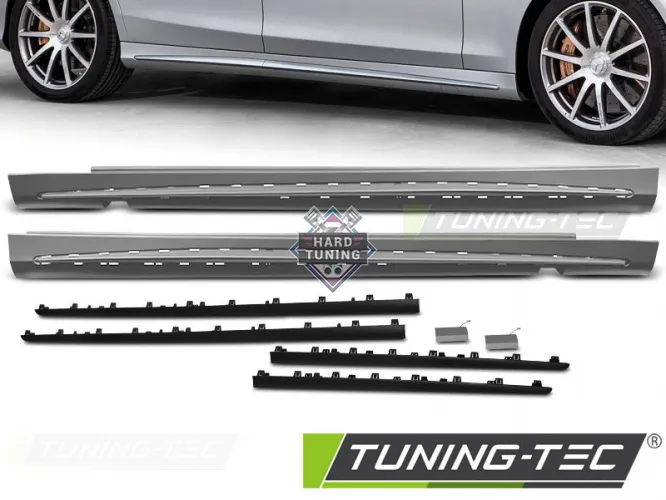 Накладки на пороги SPORT BLACK Mercedes S-Class W222 LONG VERSION (2013-2018)