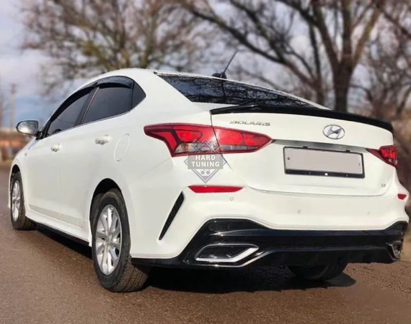 Накладки на пороги MERCEDES-STYLE Hyundai Solaris 2 (2017+)