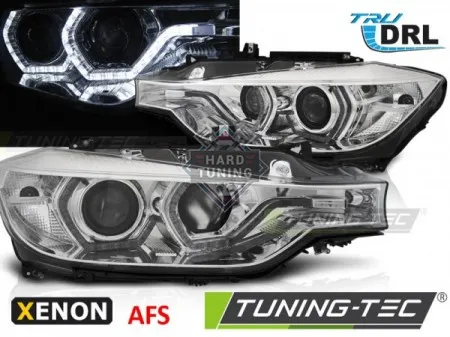 Передние фары BMW F30/F31 (2011-2015) XENON HEADLIGHTS ANGEL EYES LED DRL AFS fits хром