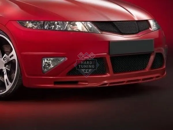Накладка на передний бампер CSR Honda Civic 8 5D