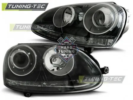 Передние фары Volkswagen Golf 5 (2003-2009) Sport черные