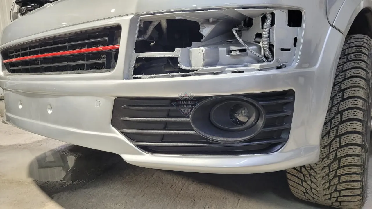 Накладка на передний бампер Rieger Volkswagen T5 рестайлинг