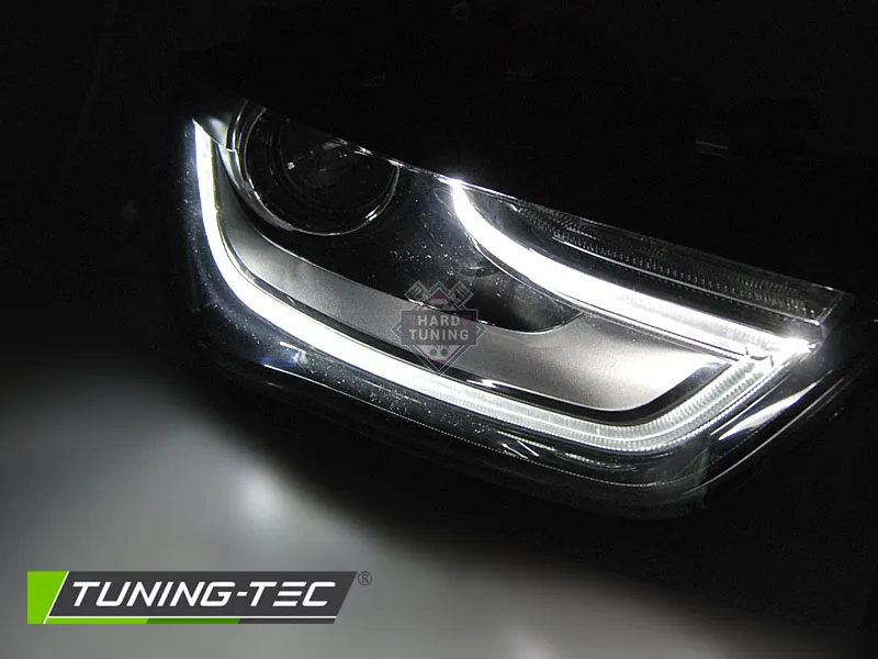 Передние фары AUDI A4 B8 12-15 HEADLIGHTS TRUE DRL fits черные