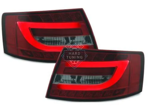 Задние фонари для Ауди А6 Audi C6 (2005-2008), светодиодные, красно-тонированные. New Style. Вместо диодных фонарей.