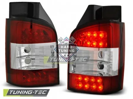 Задние фары VW T5 (2003-2009) LED TAIL LIGHTS fits красно-белые