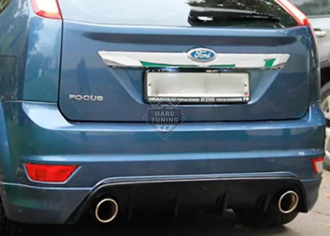 Накладка RS на задний бампер Ford Focus 2 Рестайлинг Хетчбек